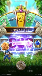 Gem Saviour Sword · Mengamati baris simbol permata dan nominal di bawah masing-masing kotak.